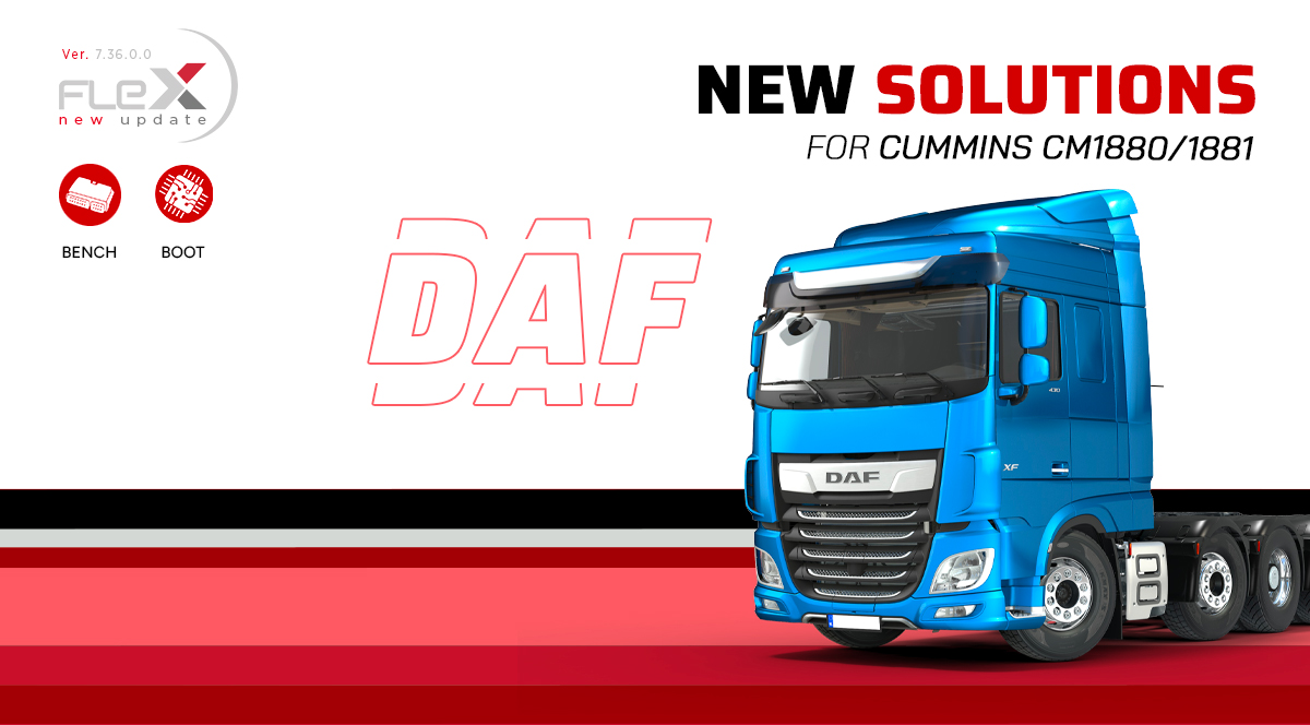 Flex Update 7.36.0.0 - Bench and Boot for DAF Cummins CM1880/CM1881