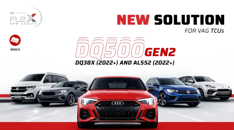 Flex Bench Support for VAG Bosch DQ500 Gen2, DQ38x, and ZF AL552